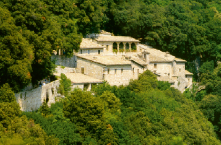 Veduta panoramica dell'Eremo delle Carceri